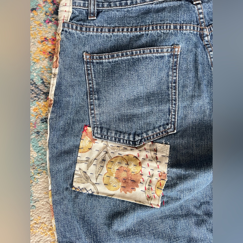 Floral Upcycled Patchwork Denim - image 6